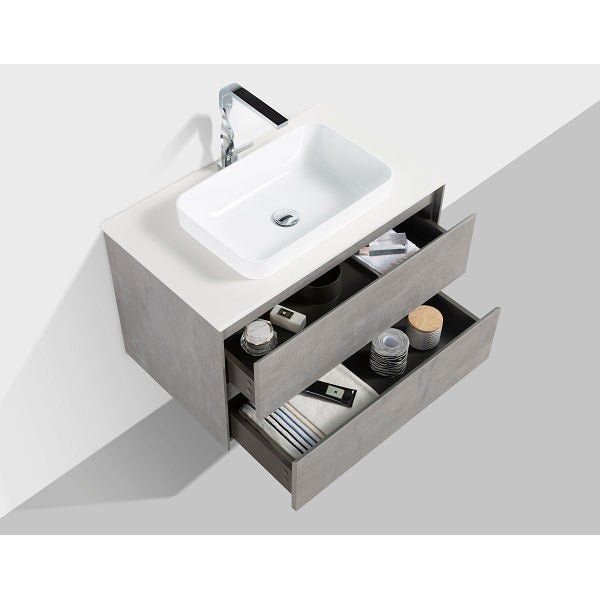 MADRID 800mm - DOUBLE DRAWER & TOP & BASIN