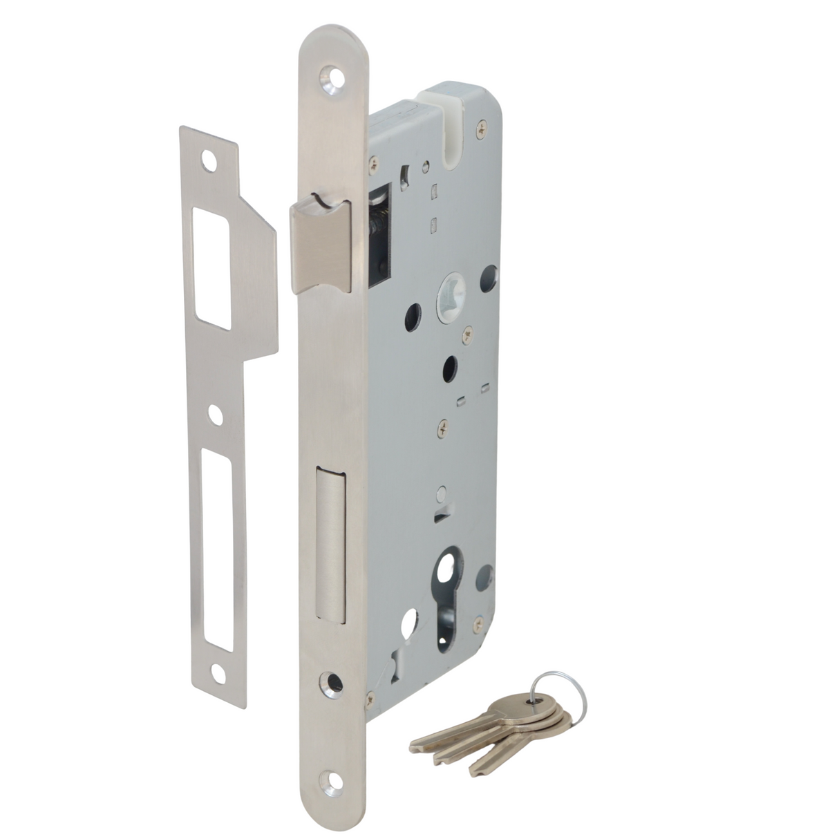 Decor Latch Lock 85MM CC - 50MM BACKSET STAINLESS STEEL