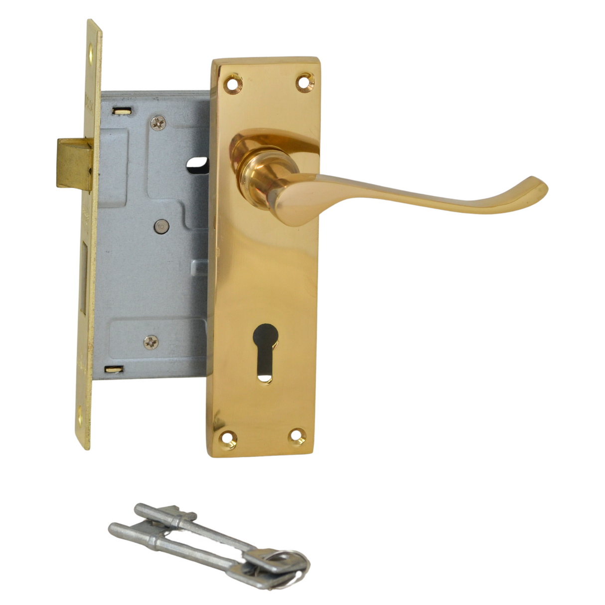 Victorian Handle on Backplate with Two Lever Lock