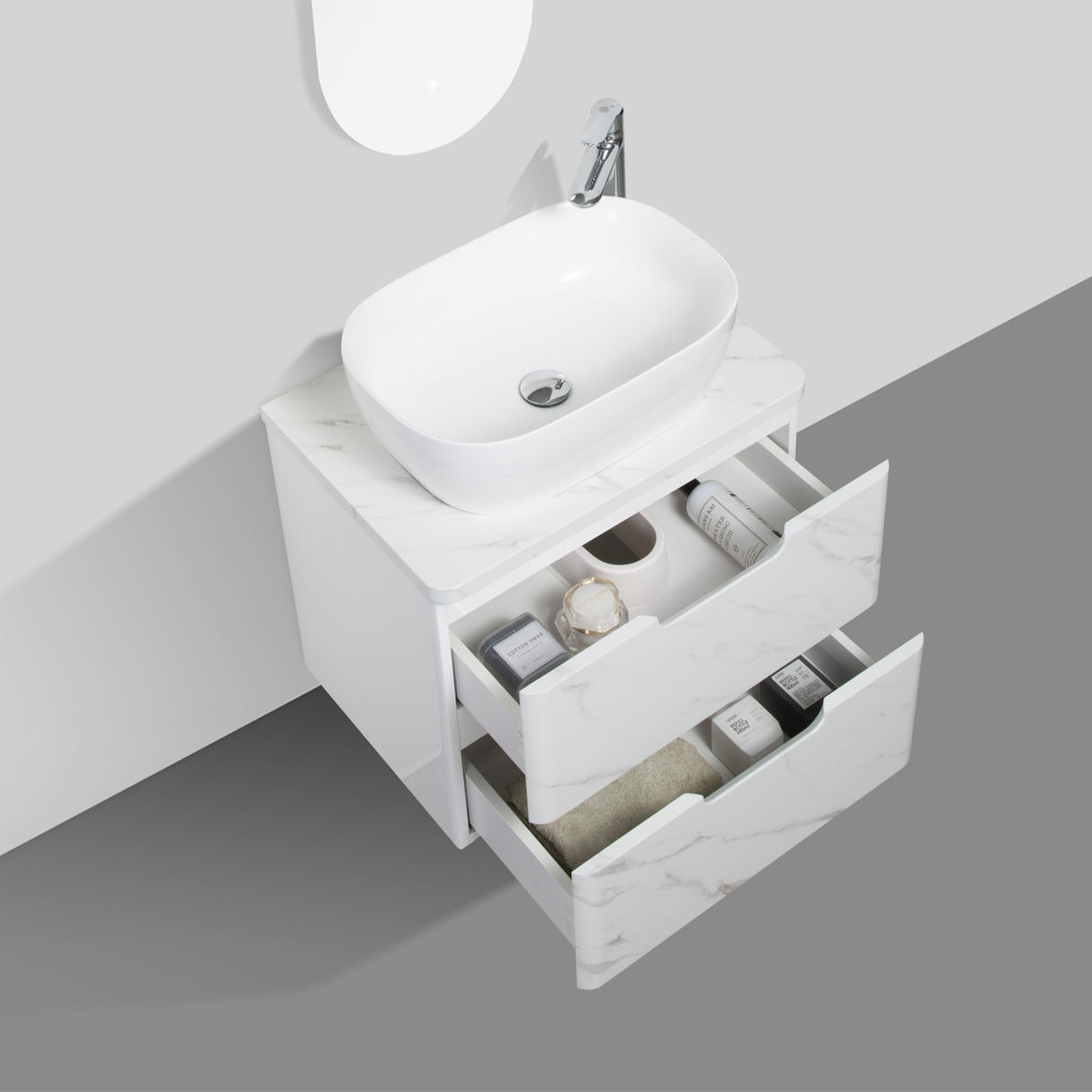 TRENTO 600mm - DOUBLE DRAWER & TOP & BASIN