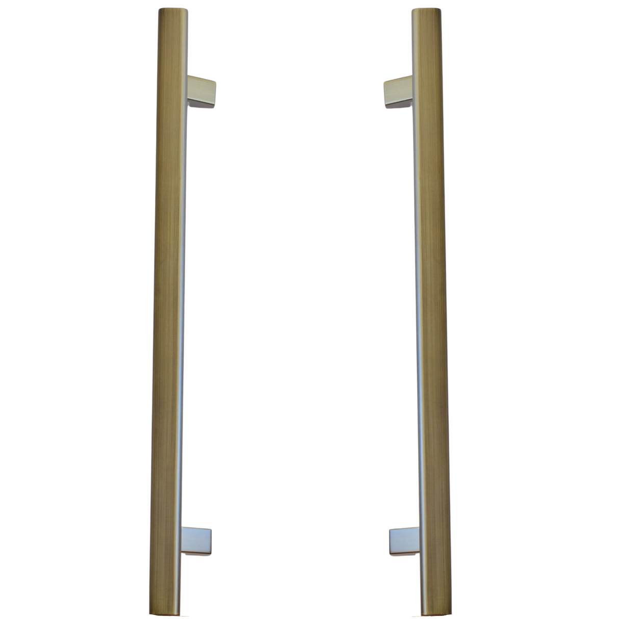 Offset pull handle oval 600mm Antique brass