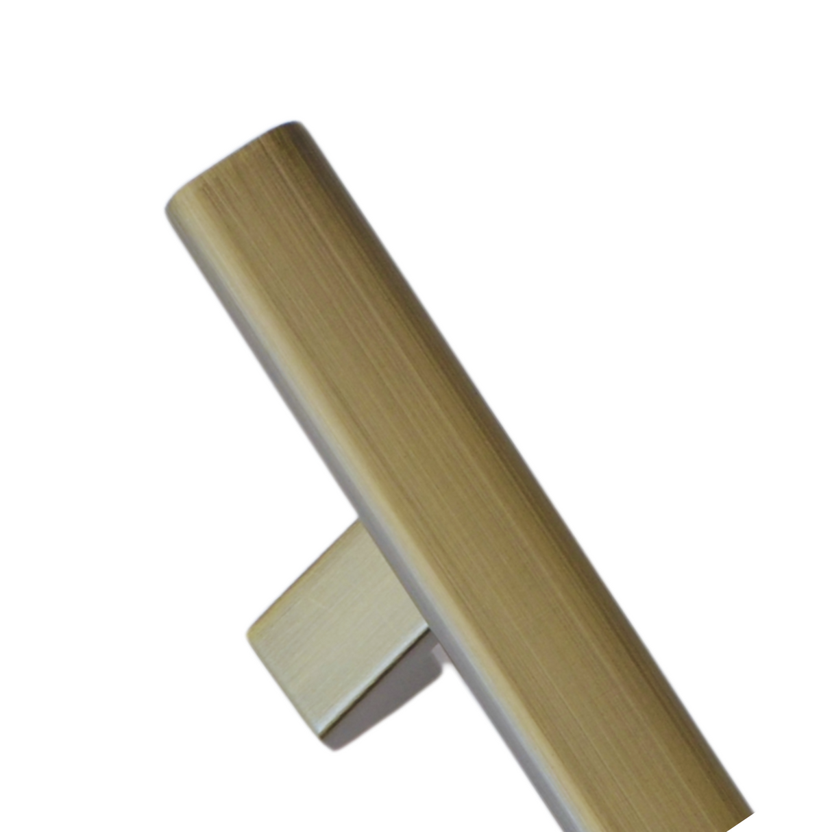 Offset pull handle oval 600mm Antique brass