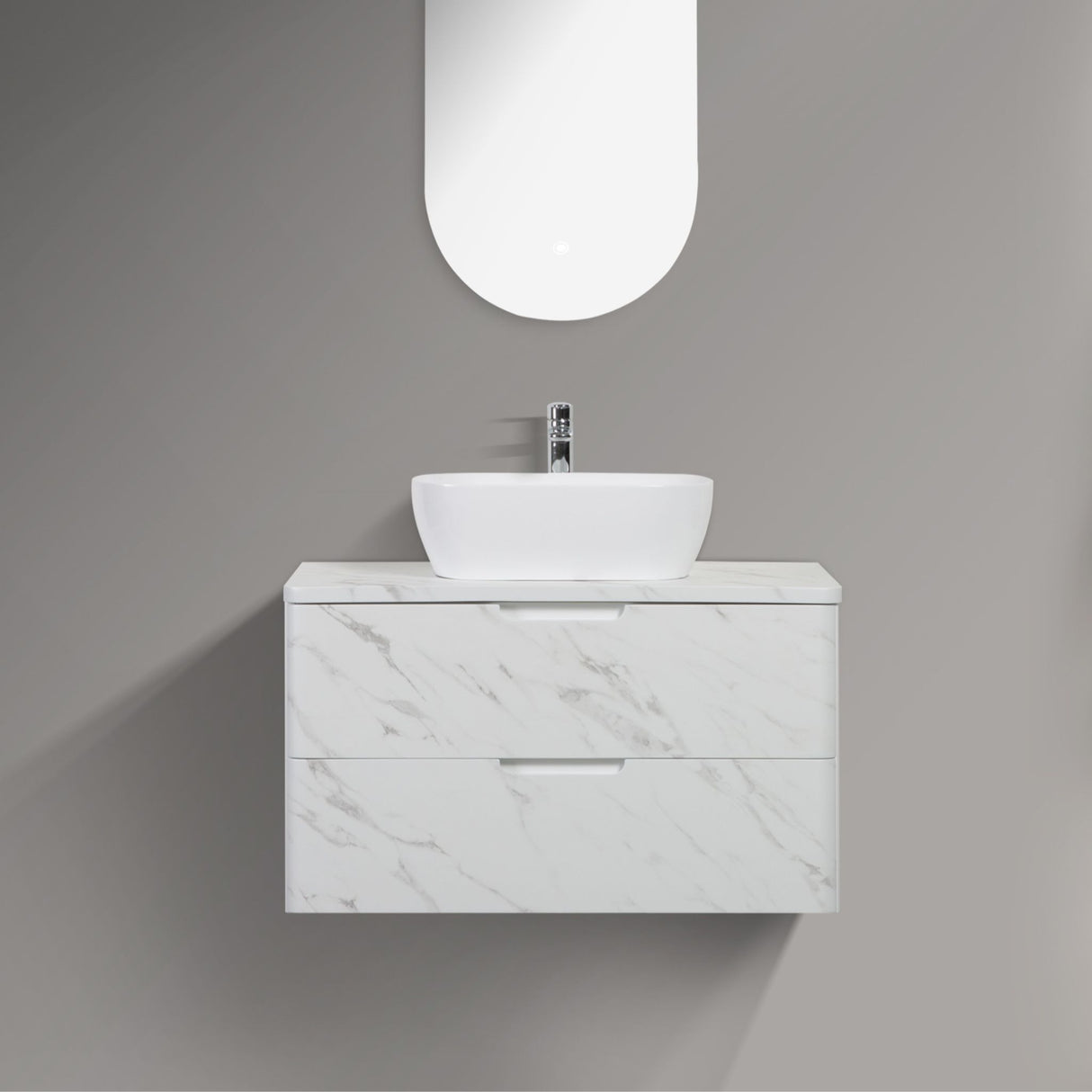 TRENTO 900mm - DOUBLE DRAWER & TOP & BASIN