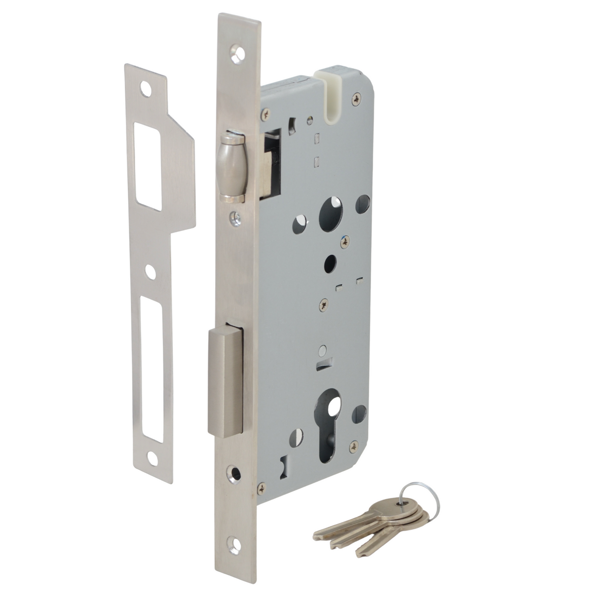 Decor Latch Lock 85MM CC - 50MM BACKSET STAINLESS STEEL