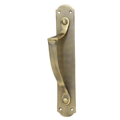 Classic Door Handle on Plate - Antique Brass