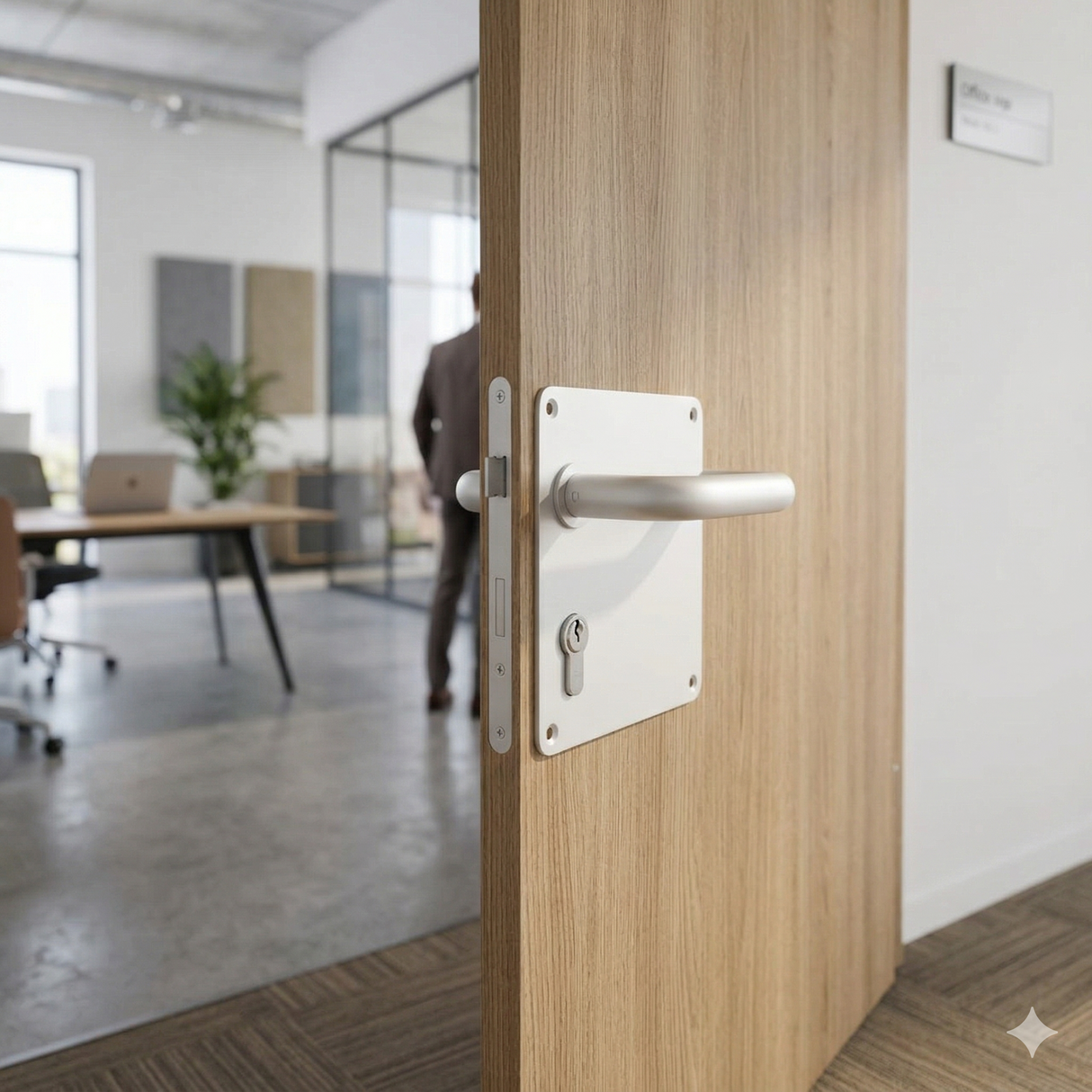 Aluminium Door Handles - Lever - On 150X150 Back Plate