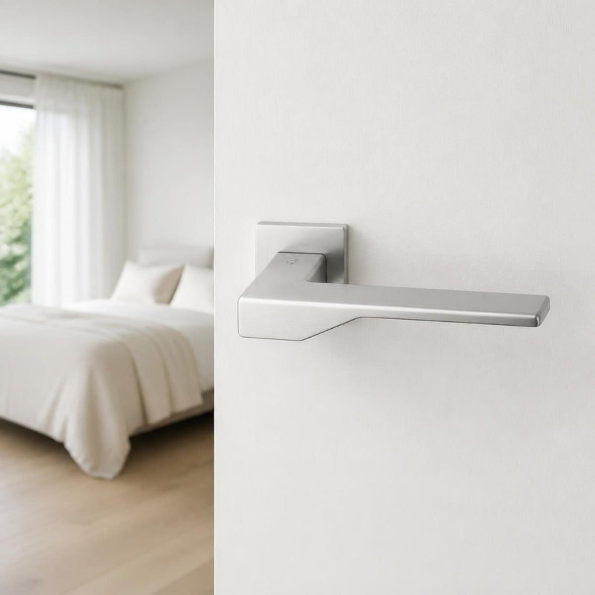 Italian design lever handle on rose made by Columbo Design