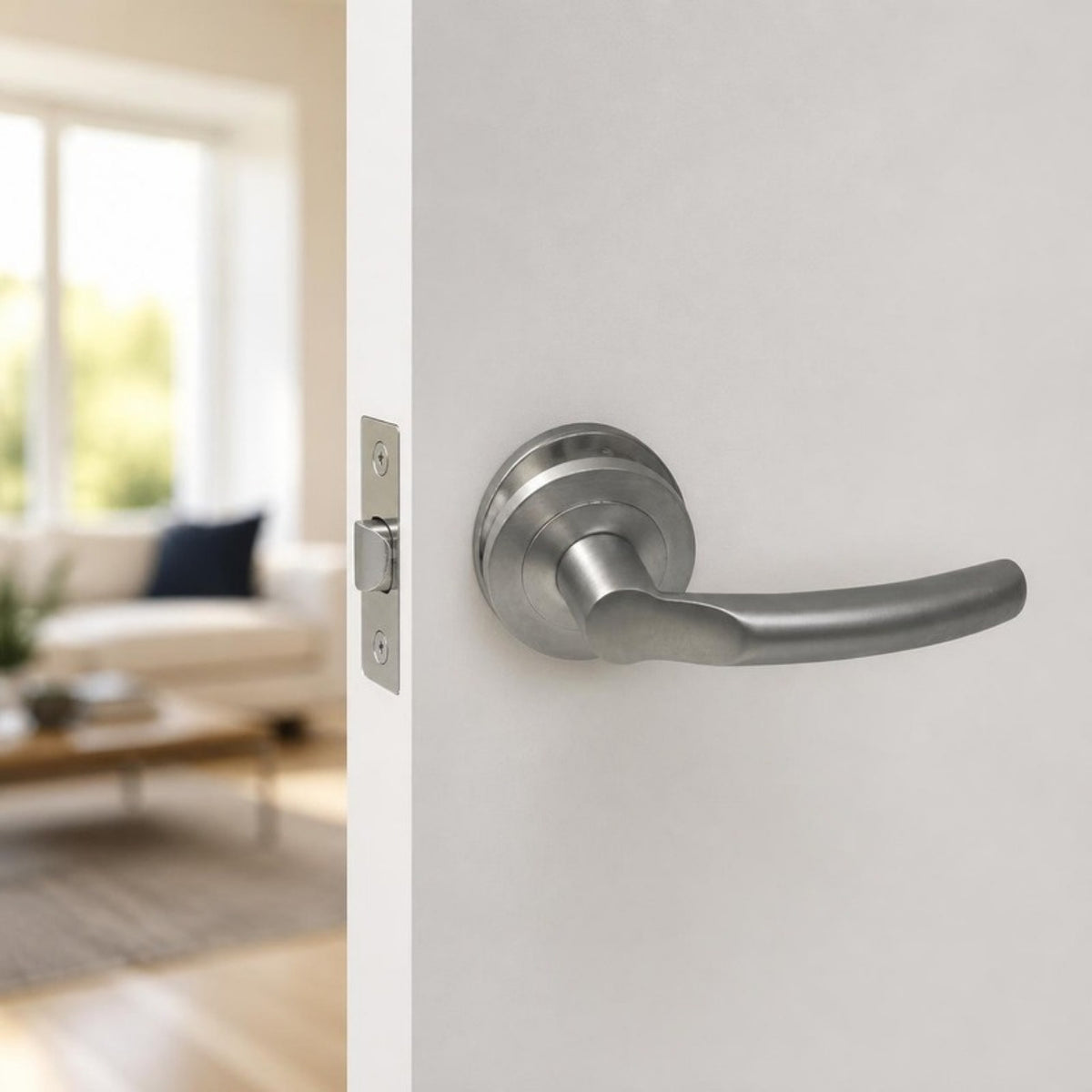 Solid German Handle and Lock Set