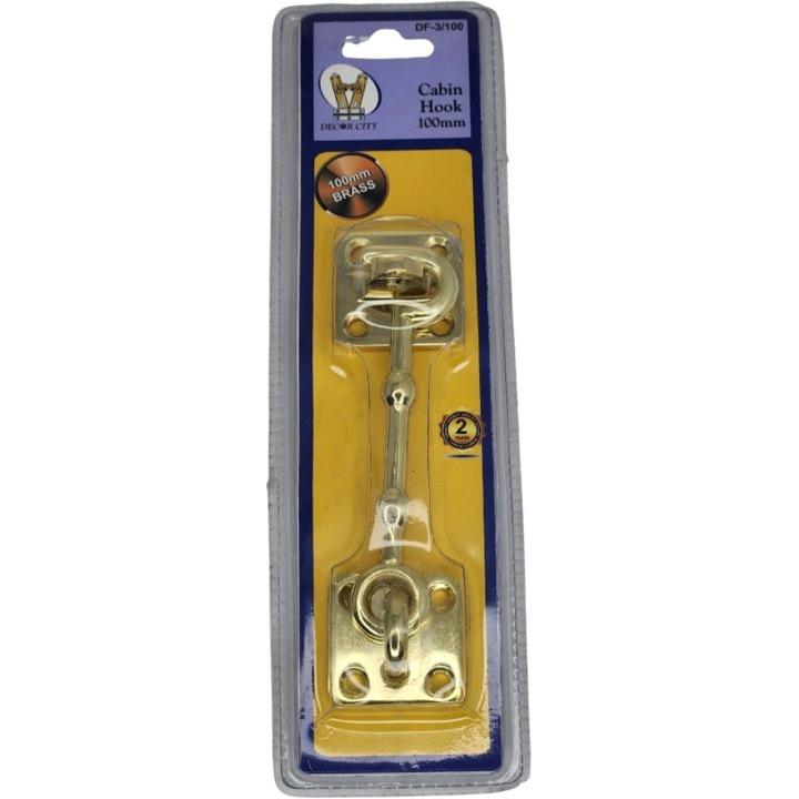 Cabin Hook -100mm - Brass Plated