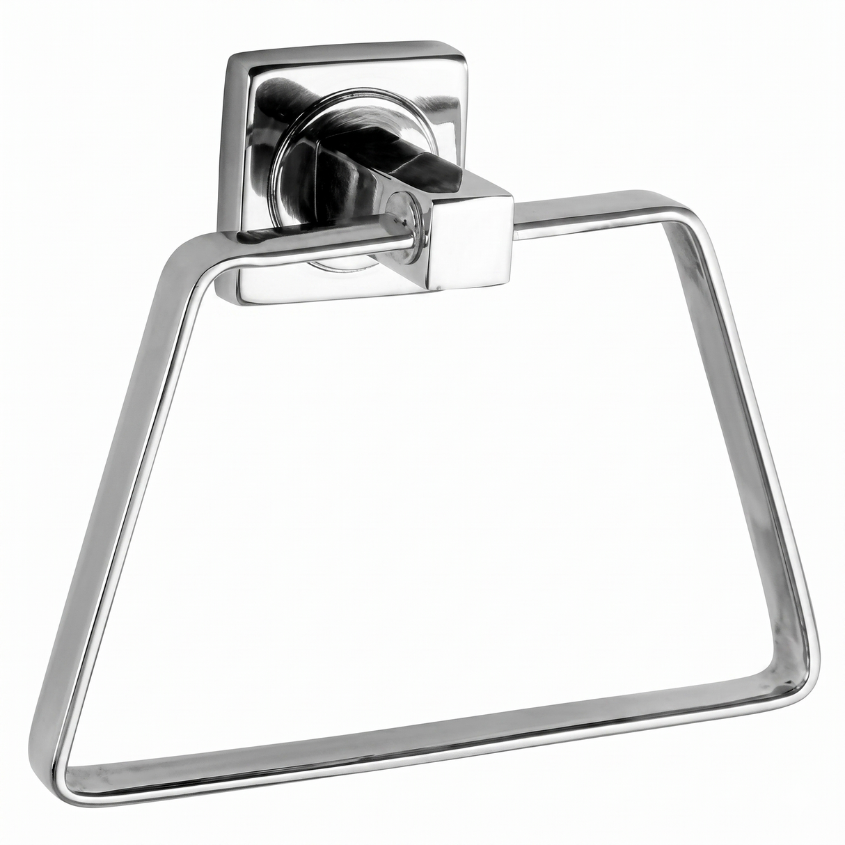 Square stainless steel towel ring