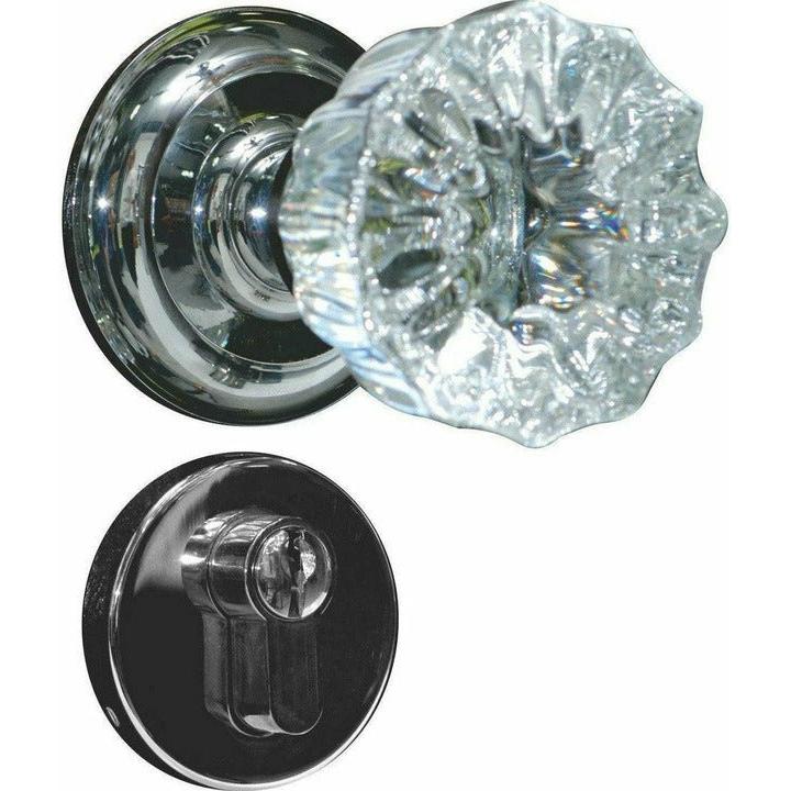 Flower shaped crystal door knob