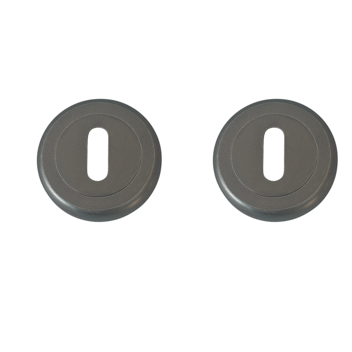 Key plate screw on pewter key hole