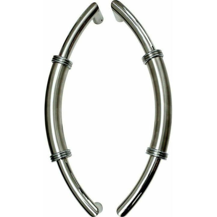 Semi "C" shaped pull handle - two-tone.