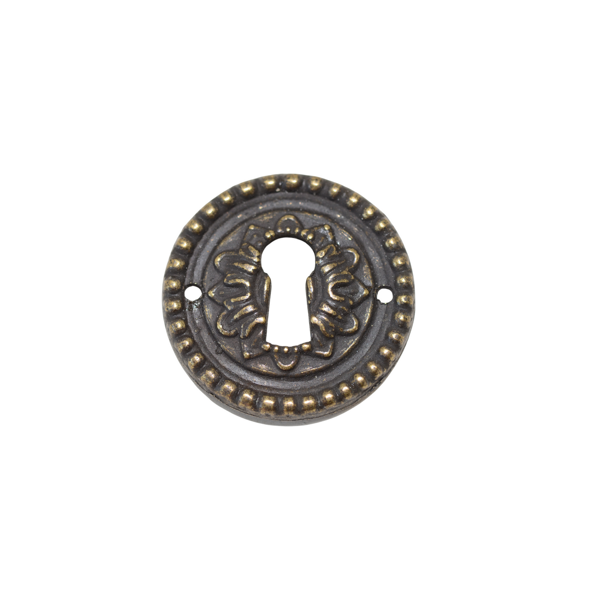 Antique Cupboard Key Plate Round