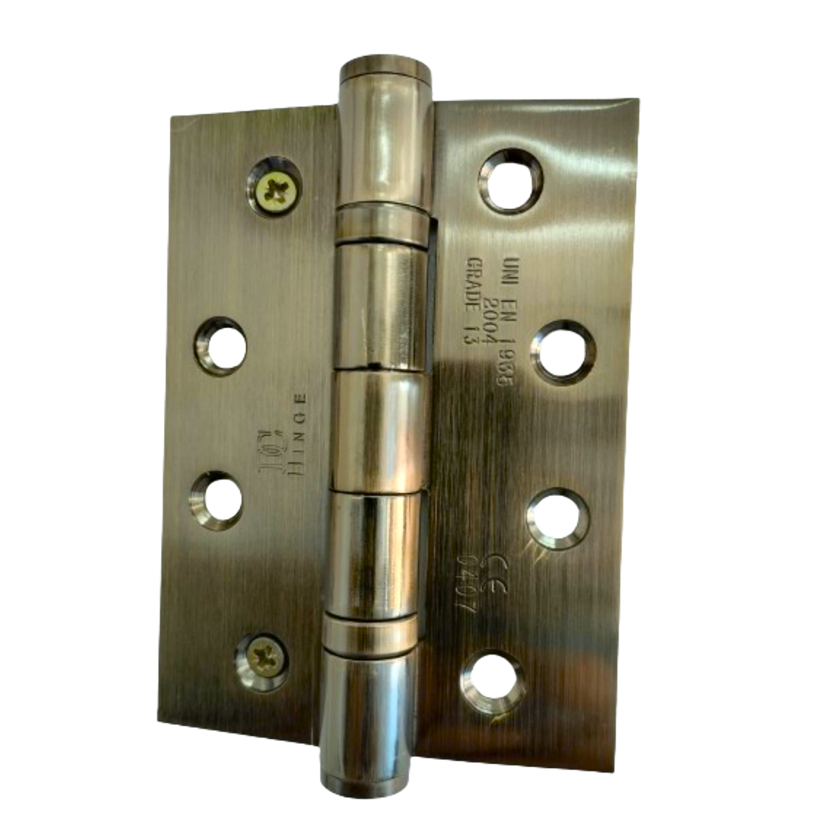 Butt hinges 100mm x 75mm x 3mm in Antique Brass finish (Fire rated) Stainless steel