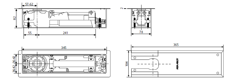 Heavy Duty Floor Spring with Cam-Motion® technology - for large or heavy doors weighing up to 300kg - Decor Handles - door closer