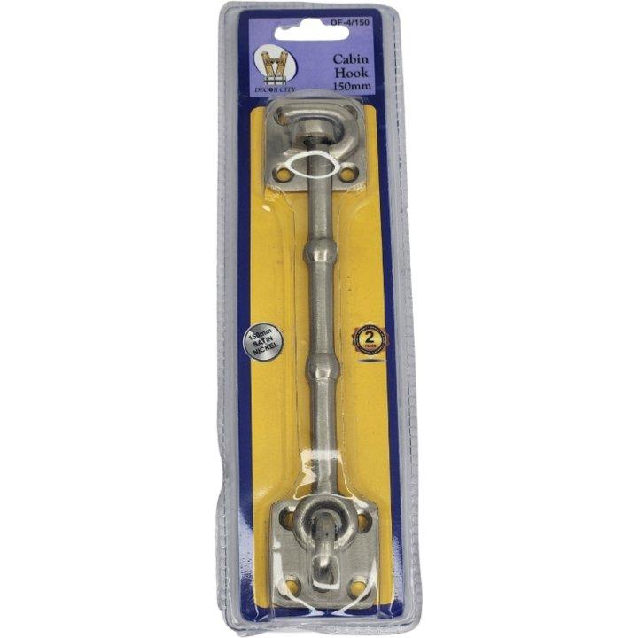 Cabin Hook - 150mm - Satin Nickel
