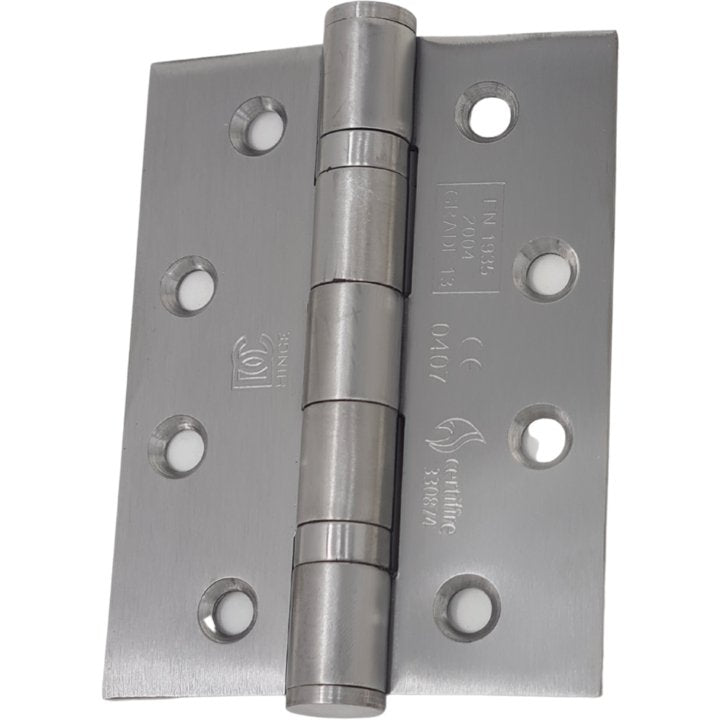 304 Stainless Steel Butt Hinges Door Hinges - 100mm X 75mm (Fire Rated)