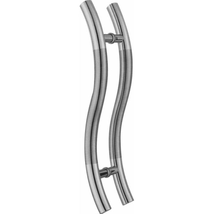 "S" shaped stainless steel door handles - back-to-back pull - Decor Handles