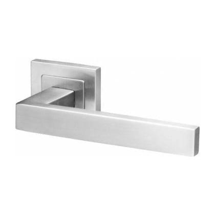 Square Stainless Steel Handle on Rose - Decor Handles