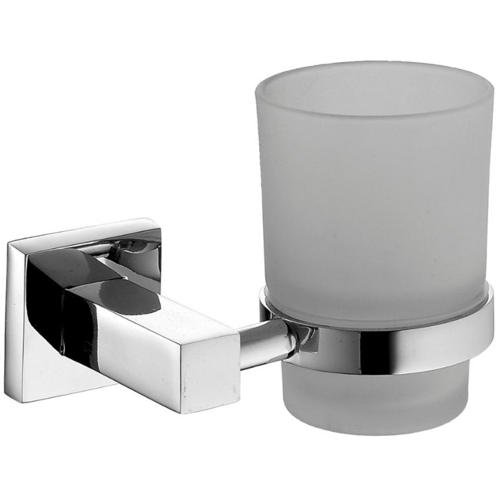 Square Toothbrush Holder in Chrome - Decor Handles - bathroom accessories