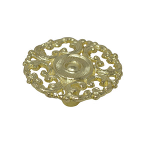 Ornate Bright Brass Scrollwork Cabinet Knob Misc