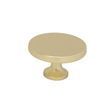 Flat elegant matt brass knob 32mm Misc