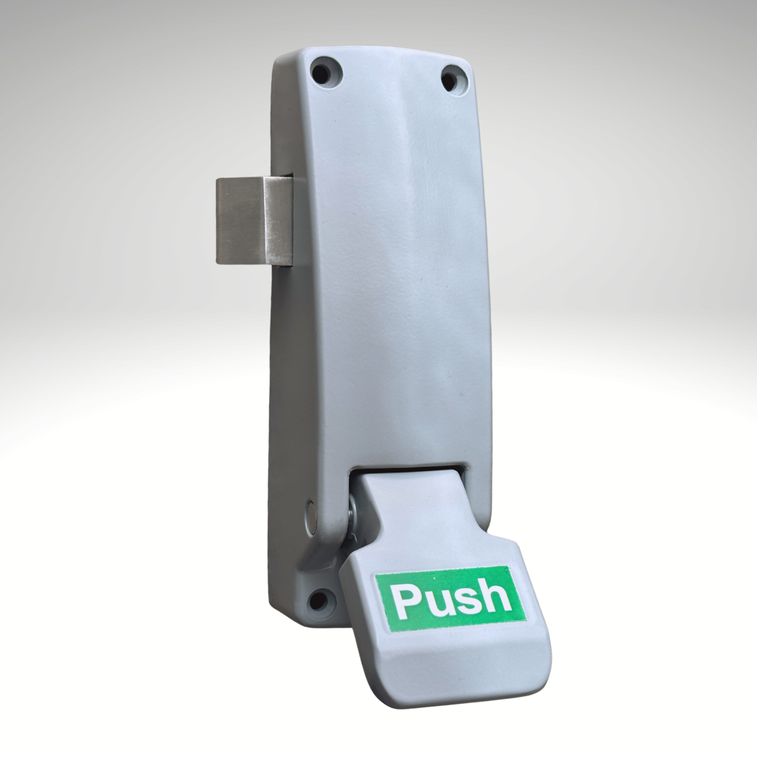 Emergency Exit Push Pad Device with reversable latch