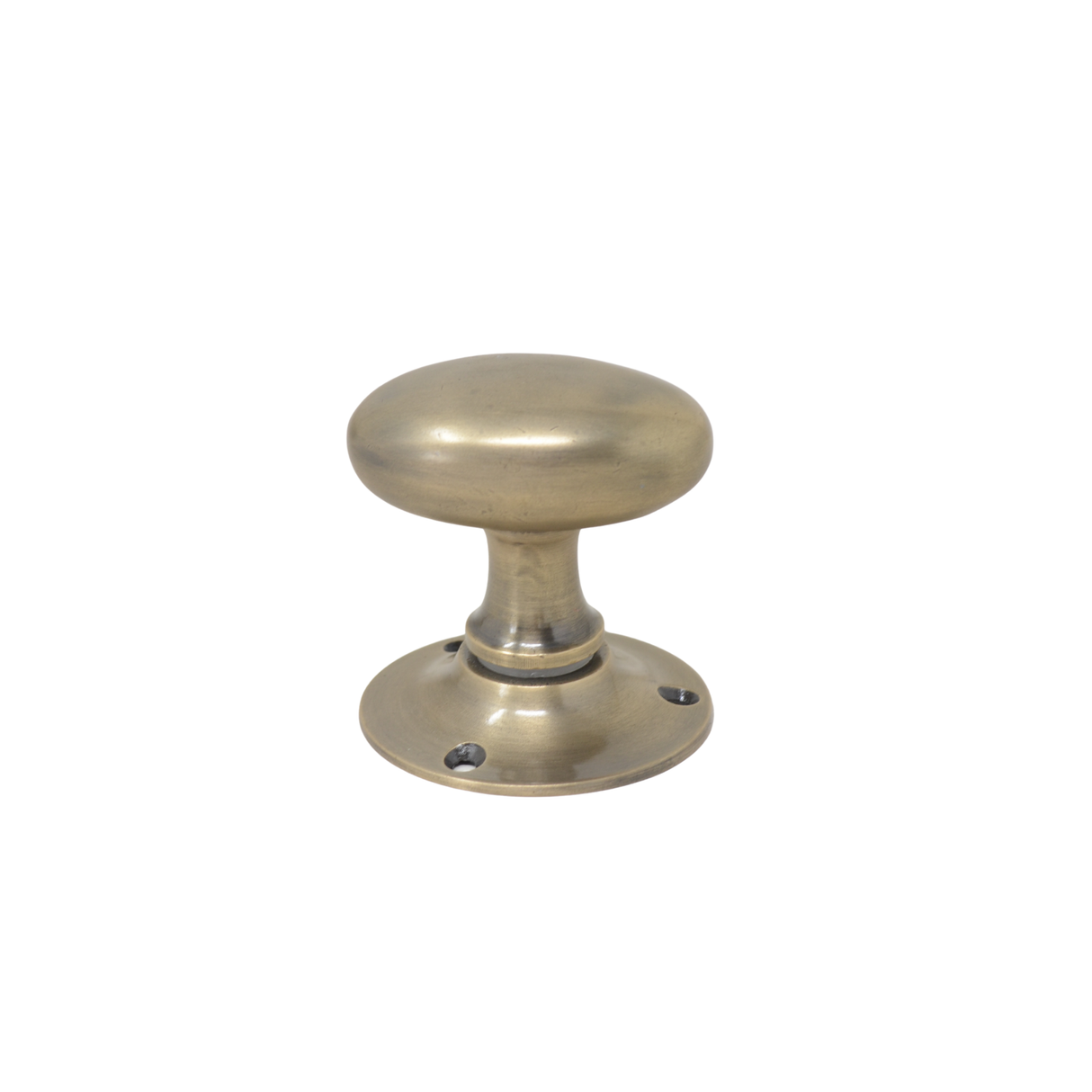Oval solid brass knob - non-spring action