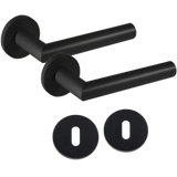 Modern Matt Black Tubular Handles on Rose