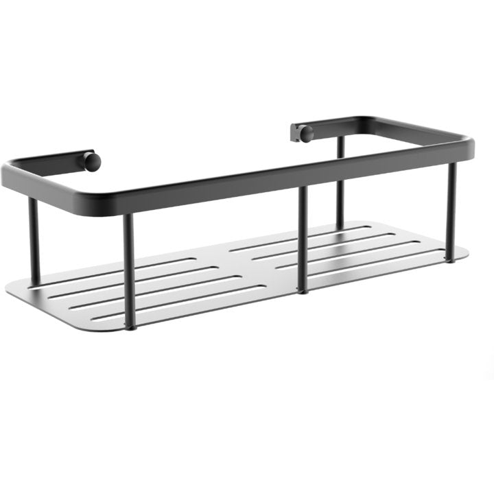 Square Shower Shelf in Matt Black