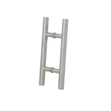 T shaped stainless steel door handles - back-to-back