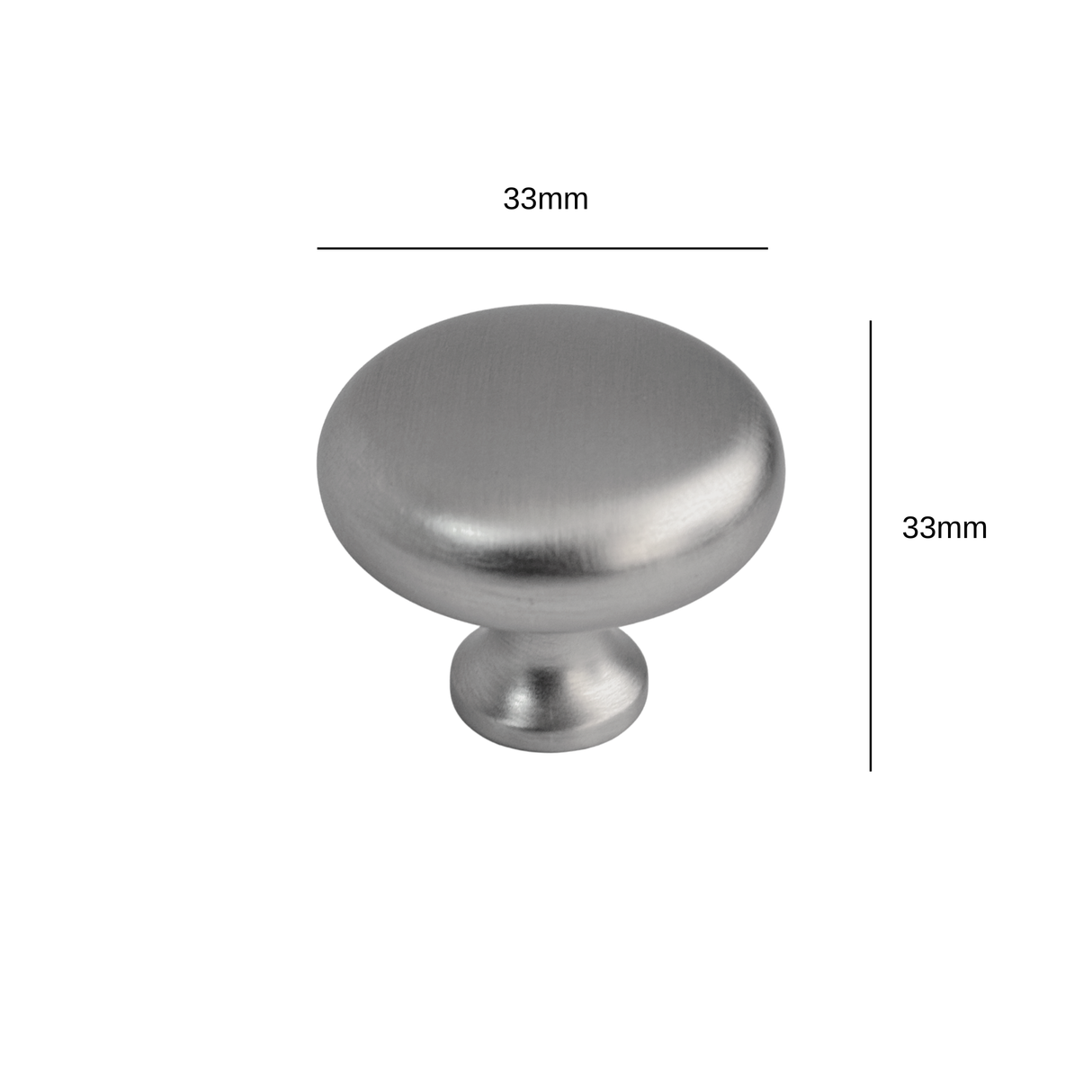 33mm Brushed Nickel Knob