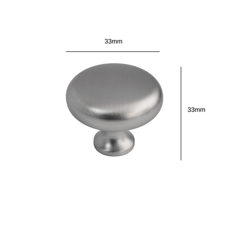33mm Brushed Nickel Knob