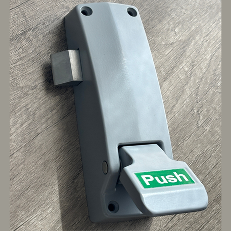 Emergency Exit Push Pad Device with reversable latch