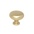 Matt brass 30mm cupboard knob