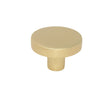 Brushed Brass Minimalistic Cupboard Knob - 32mm - Each
