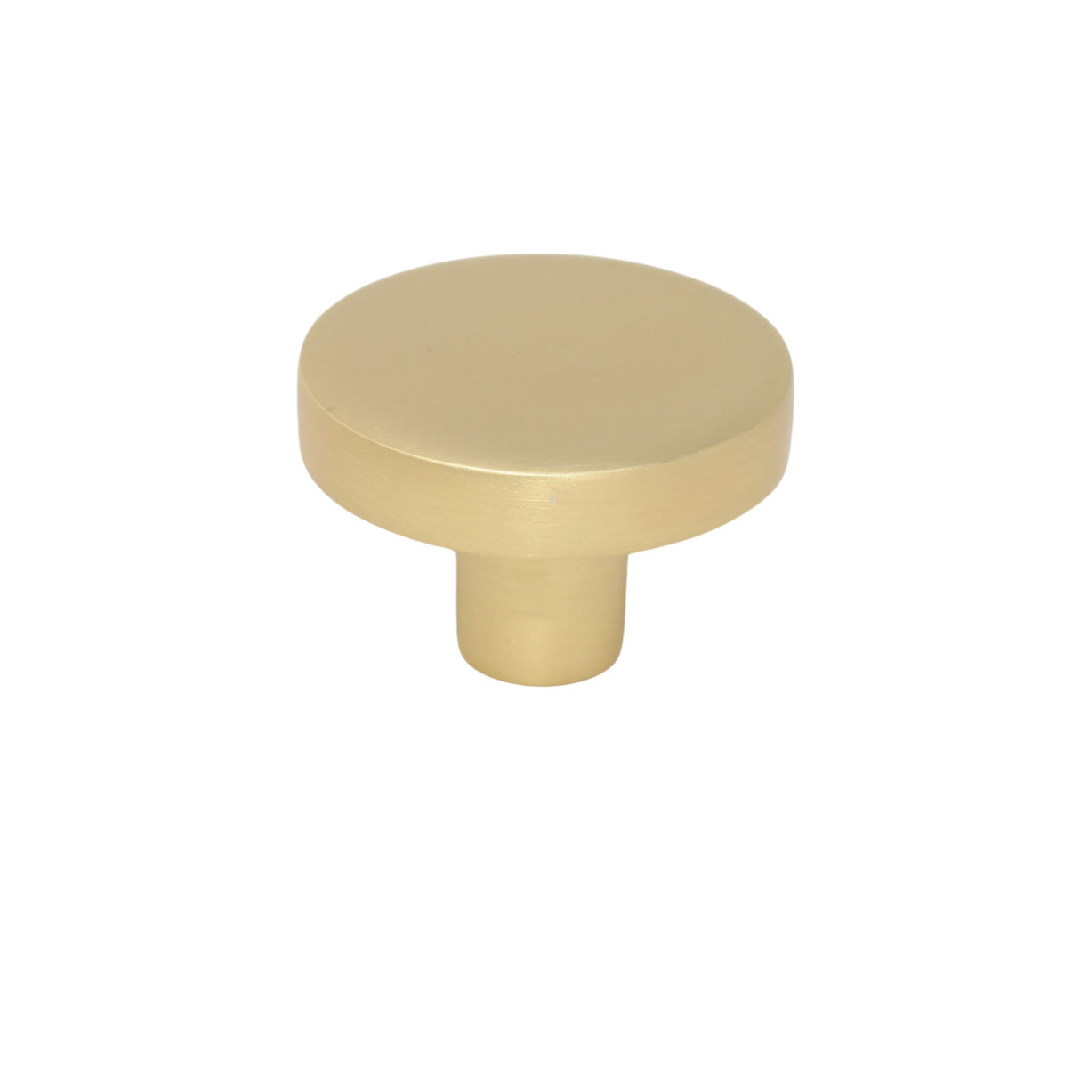 Brushed Brass Minimalistic Cupboard Knob - 32mm - Each