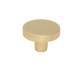 Brushed Brass Minimalistic Cupboard Knob - 32mm - Each