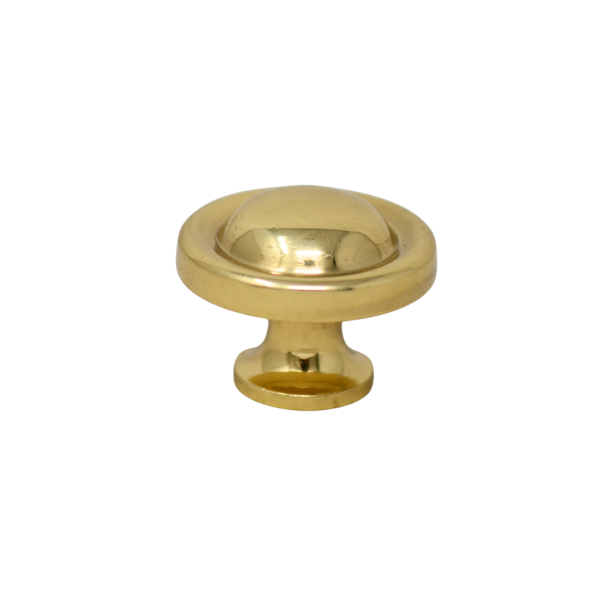 Solid Brass Classic Knob with Ring - 30mm