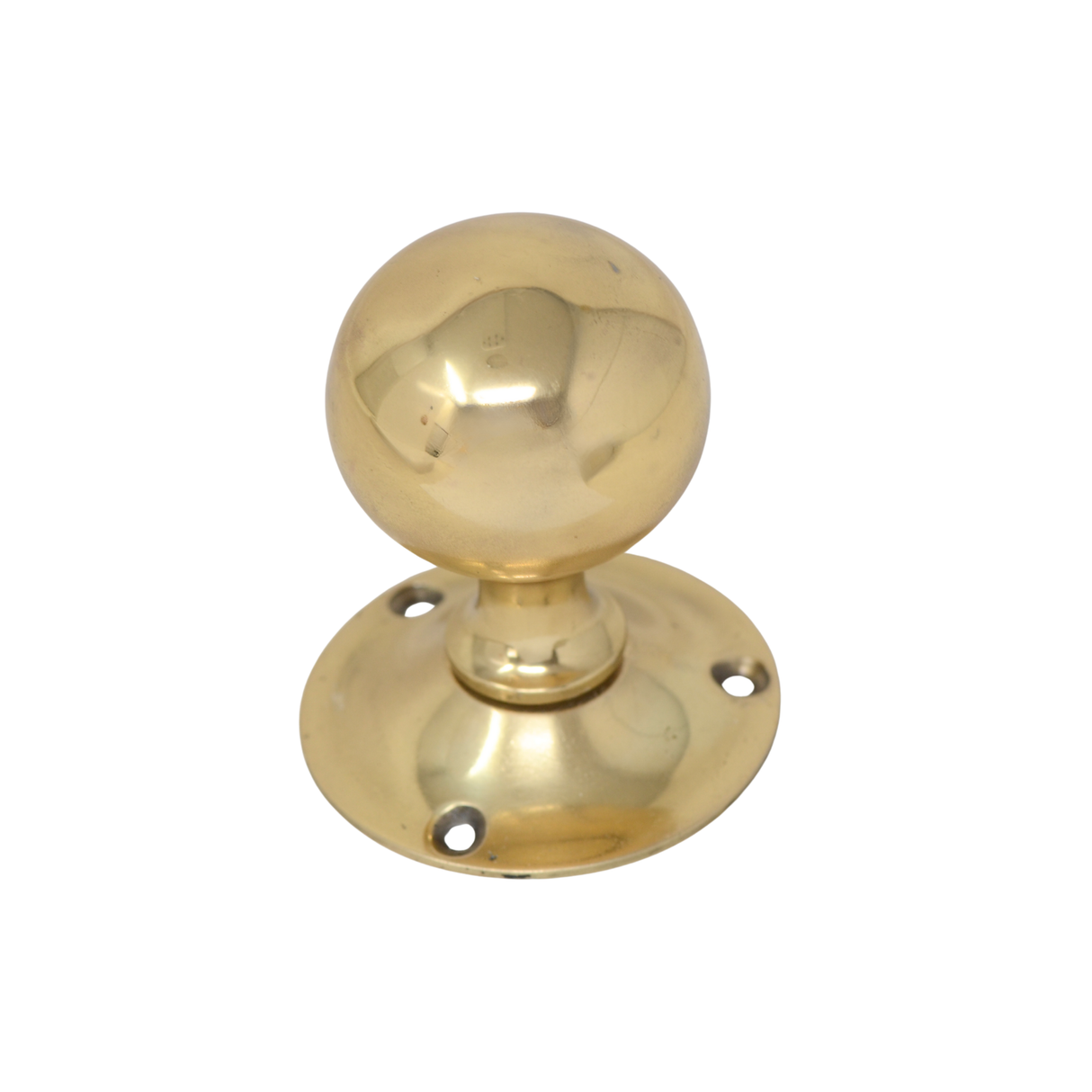 Round solid brass knob