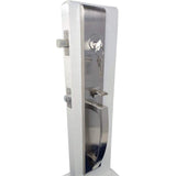 Modern Grip handle with latch and deadbolt Satin Nickel - FOR SINGLE DOORS ONLY