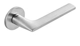 Tupai 4251 lever handle on rose round Satin Chrome