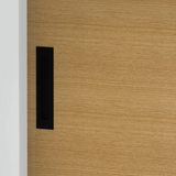 Flush Handle in Matt Black - 224mm