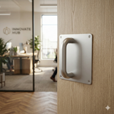 Aluminium Door Pull Handle on a 150mm x 150mm plate