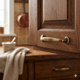 Antique brass cupboard handle 96mm