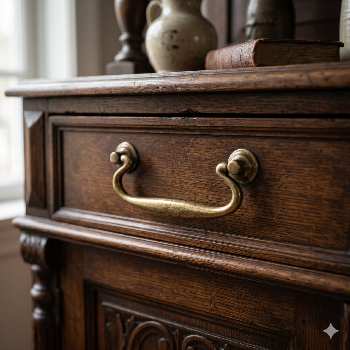 Solid brass swinging handle