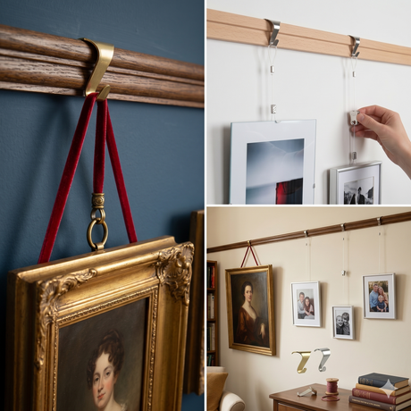 Picture Rail Moulding Hooks - For Picture Rails (each)