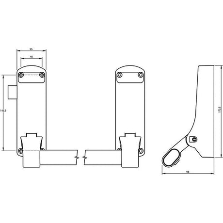 Emergency Exit Push Bar with reversable latch