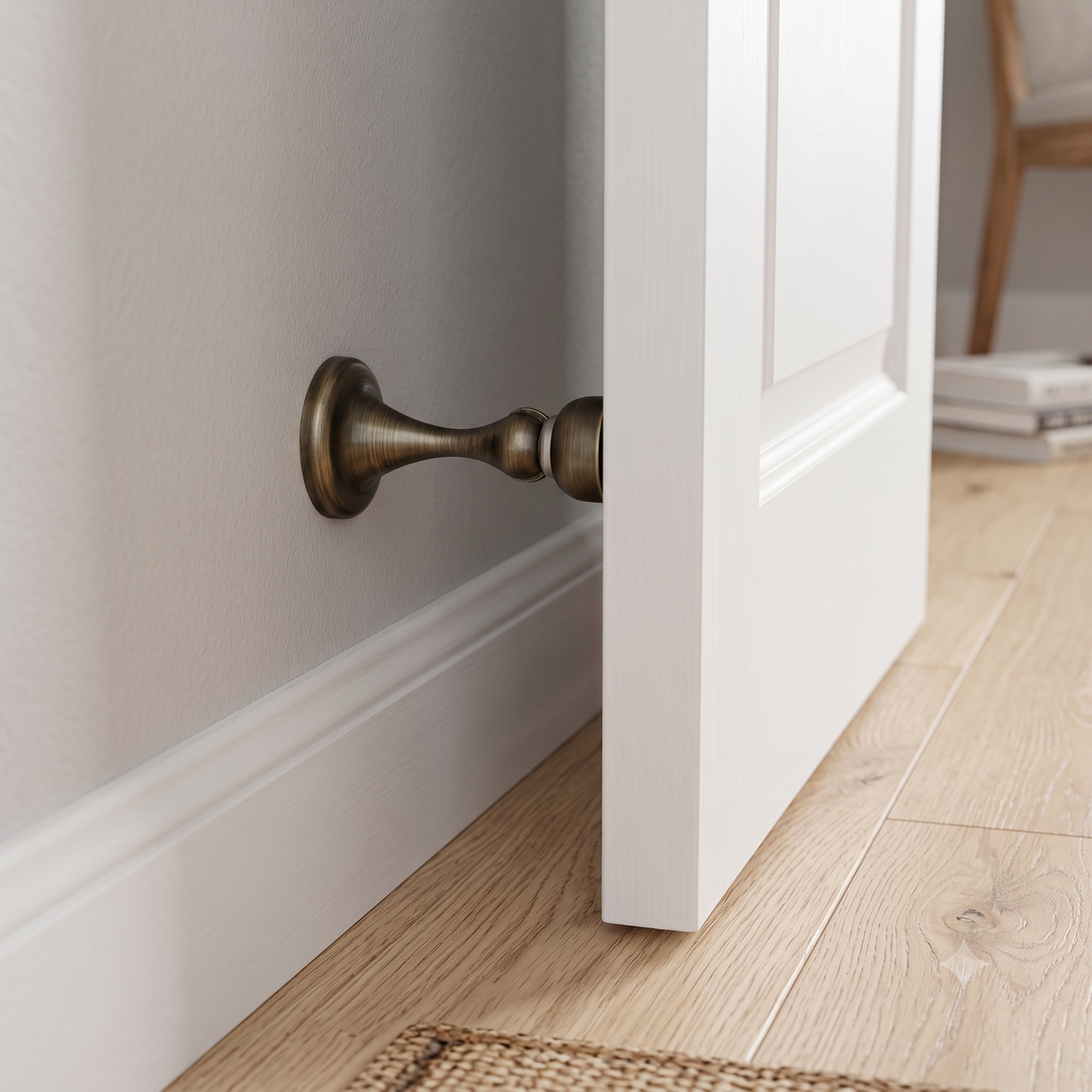 Magnetic door stopper - Wall or floor mounted